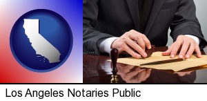 Los Angeles, California - a notary public
