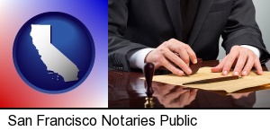 San Francisco, California - a notary public